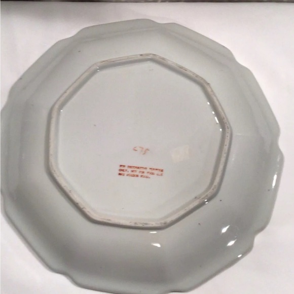 Porcelain Floral Decor Large Charger Platter/Plate Stamped 675- 12” - Picture 7 of 9